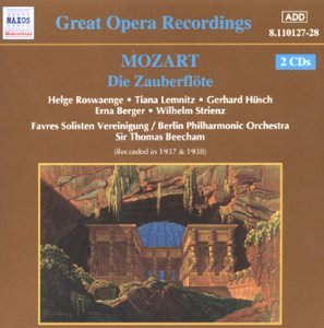 Die Zauberflote (Magic Flute) - Mozart / Roswaenge / Lemnitz / Husch / Beecham - Muziek - Naxos Historical - 0636943112724 - 6 maart 2001