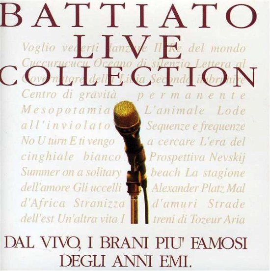 Live Collection - Battiato - Muzyka - EMI - 0724382115724 - 15 stycznia 1998