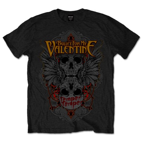 Bullet For My Valentine Unisex T-Shirt: Winged Skull - Bullet For My Valentine - Produtos - ROFF - 5055295376724 - 7 de janeiro de 2015