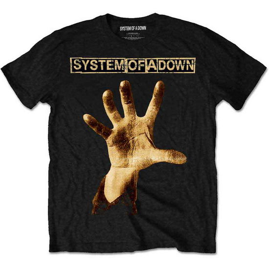 System Of A Down Unisex T-Shirt: Hand - System Of A Down - Koopwaar - Bravado - 5055979933724 - 