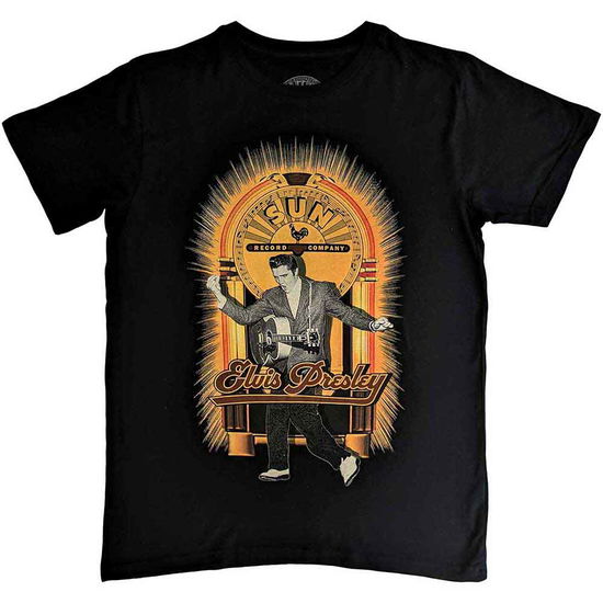 Sun Records Unisex T-Shirt: Elvis Dancing (Black) - Sun Records - Gadżety -  - 5056561094724 - 27 lipca 2023