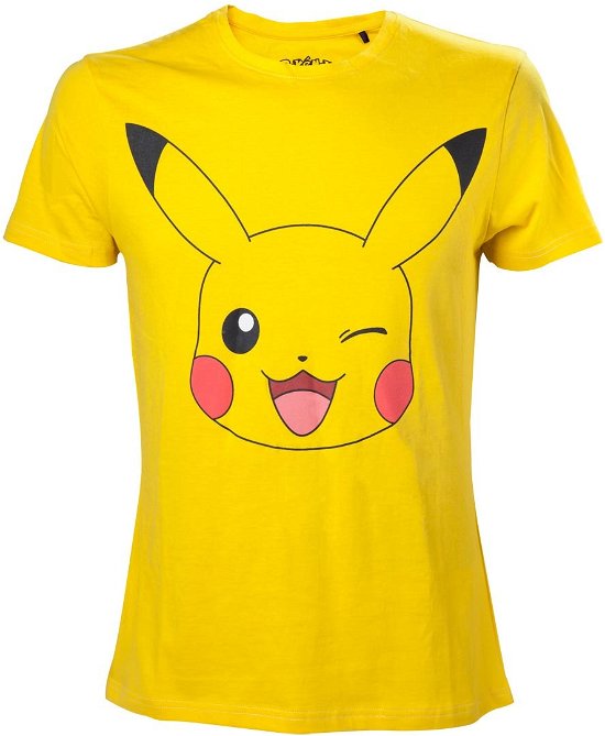 Pokemon - Pikachu Winking T-shirt - Yellow Size L (Ts120320pok-l) - Bioworld Europe - Merchandise -  - 8718526062724 - 