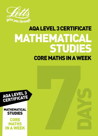 Cover for Collins A-level · AQA Level 3 Certificate Mathematical Studies: In a Week: Ideal for the 2025 and 2026 Exams - A -level Revision Success (Paperback Book) (2017)
