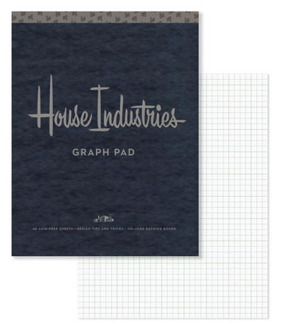 Cover for House Industries · House Industries Graph Pad: 40 Acid-Free Sheets, Design Tips, Extra-Thick Backing Board - House Industries (MISC) (2017)