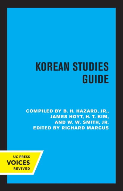 Cover for Hazard, B. H., Jr. · Korean Studies Guide (Paperback Book) (2022)