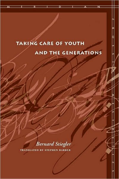 Cover for Bernard Stiegler · Taking Care of Youth and the Generations - Meridian: Crossing Aesthetics (Hardcover Book) (2010)