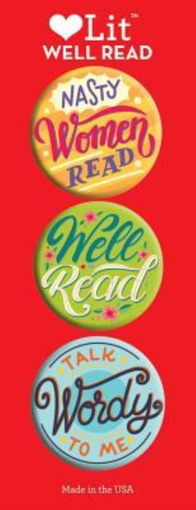 Well Read 3 Badge Set - LoveLit Button Assortment - Gibbs Smith - Other - Gibbs M. Smith Inc - 9781423649724 - October 7, 2018