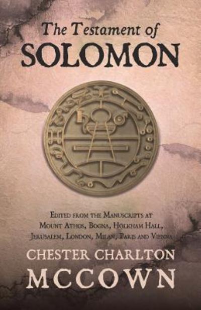 Cover for Chester Charlton McCown · The Testament of Solomon (Paperback Book) (2016)