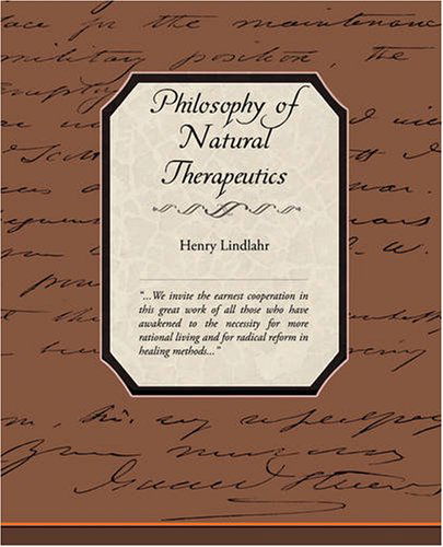 Cover for Henry Lindlahr · Philosophy of Natural Therapeutics (Paperback Book) (2008)