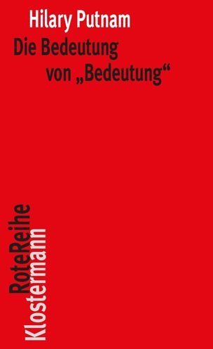 Cover for Verlag Vittorio Klostermann · Die Bedeutung Von 'Bedeutung' (Paperback Book) (2021)