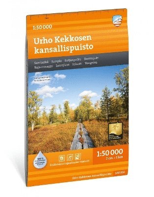 Cover for Urho Kekkosen kansallispuisto - Mountain map detailed scale (Map) (2023)