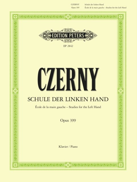 10 Studies for the Left Hand Op.399 - Carl Czerny - Bøger - Edition Peters - 9790014012724 - 12. april 2001
