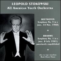 Cover for Beethoven / Brahms,johannes / Stokowski,leopold · Symphony #5 / Symphony #1 (Recorded 1940-1941) (CD) (2000)