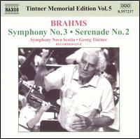 Cover for Brahms / Tintner / Symphony Nova Scotia · Tintner Memorial Edition 5 (CD) (2003)