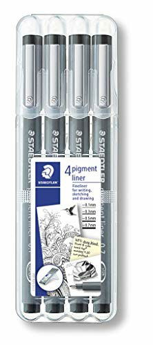 4 STAEDTLER pigment liner 308 Fineliner schwarz 0, - Staedtler - Merchandise - Staedtler - 4007817326725 - 