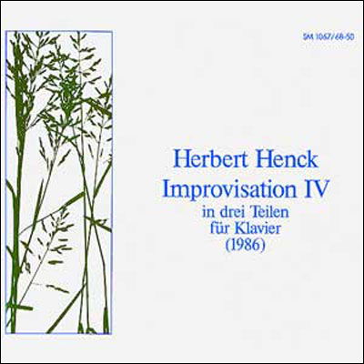 Cover for Herbert Henck · Improvisation Iv (CD) (1991)