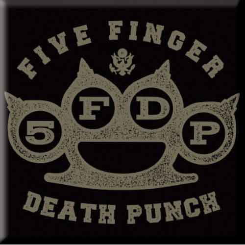 Five Finger Death Punch Fridge Magnet: Brass Knuckle - Five Finger Death Punch - Gadżety - Unlicensed - 5055295379725 - 24 listopada 2014