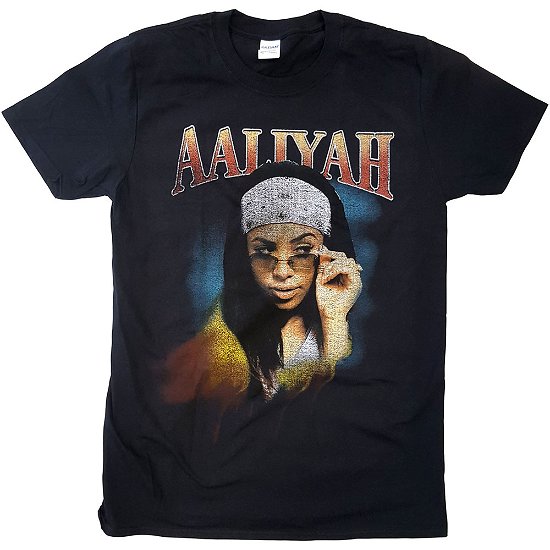 Cover for Aaliyah · Aaliyah Unisex T-Shirt: Trippy (T-shirt) [size M] [Black - Unisex edition]