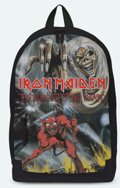 Iron Maiden Number of the Beast Classic Backpack - Rocksax - Fanituote - ROCKSAX - 5060937961725 - tiistai 12. joulukuuta 2023