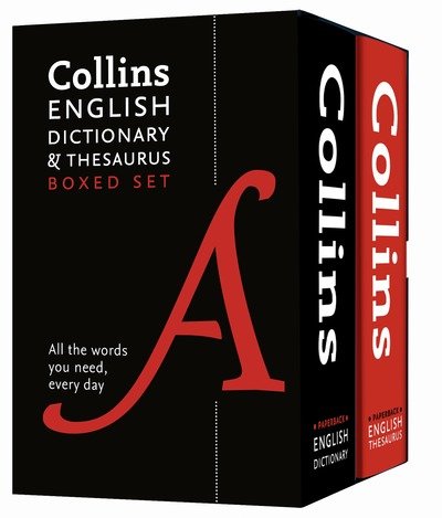 Cover for Collins Dictionaries · English Dictionary and Thesaurus Boxed Set: All the Words You Need, Every Day (Book) [3 Revised edition] (2019)