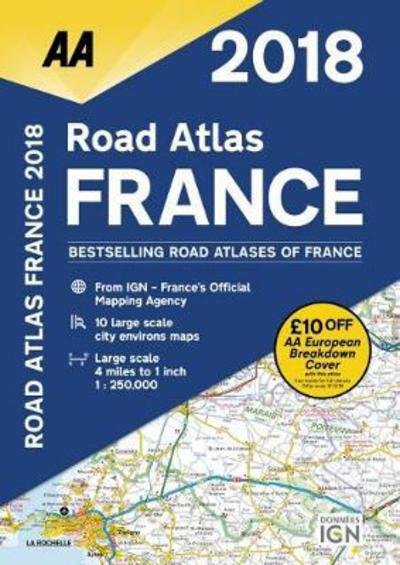 Cover for AA Publishing · AA Road Atlas France (Spiralbok) [21 Revised edition] (2017)