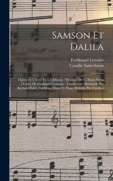 Cover for Lemaire Ferdinand · Samson et Dalila (Bog) (2022)