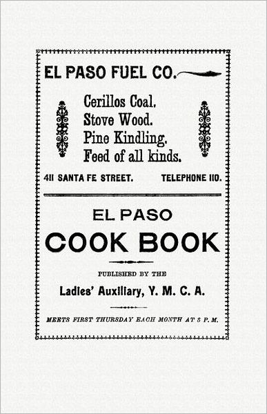 Cover for Ladies\' Auxiliary of the Y M C a · El Paso Cook Book (Paperback Book) (2005)