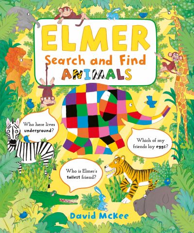 Cover for David McKee · Elmer Search and Find Animals - Elmer Search and Find Adventures (Board book) (2025)