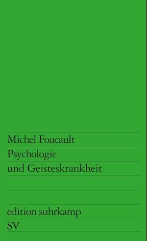 Cover for Michel Foucault · Edit.Suhrk.0272 Foucault.Psychologie (Bog)