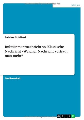 Infotainmentnachricht vs. Klas - Schöberl - Livros - GRIN Verlag GmbH - 9783656118725 - 21 de fevereiro de 2012