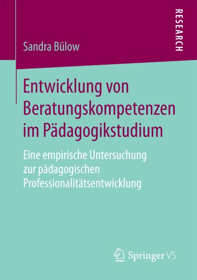 Cover for Bülow · Entwicklung von Beratungskompeten (Book) (2017)