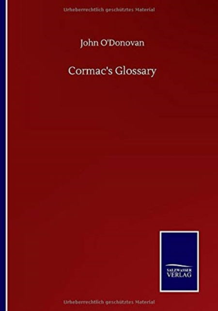 Cover for John O'Donovan · Cormac's Glossary (Paperback Book) (2020)