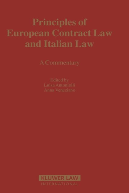 Cover for Antoniolli · Principles of European Contract Law and Italian Law (Gebundenes Buch) (2005)