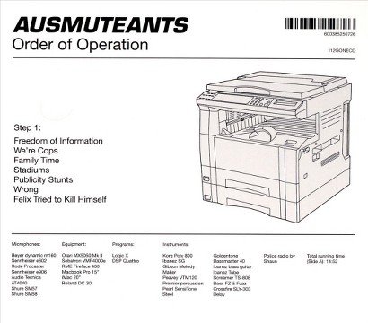 Cover for Ausmuteants · Order Of Operation (CD) (2014)