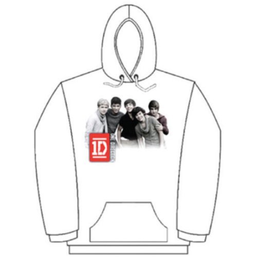 Cover for One Direction · One Direction Ladies Pullover Hoodie: Photo Group (Hoodie) [size S] [White - Ladies edition]