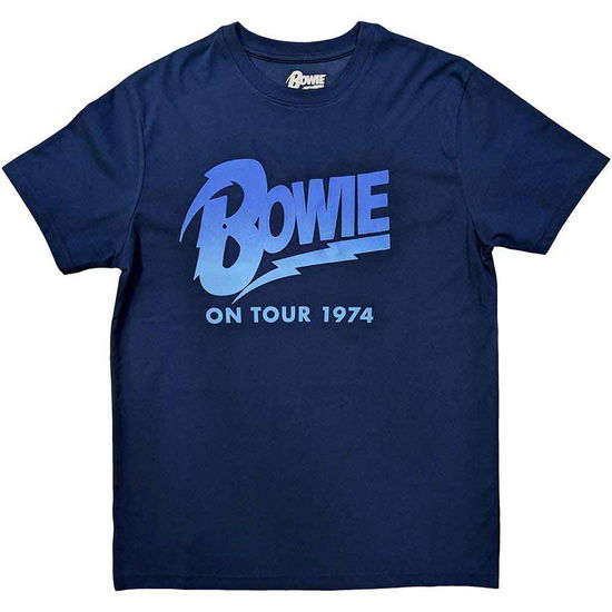 David Bowie Unisex T-Shirt: On Tour 1974 - David Bowie - Merchandise -  - 5056561090726 - 