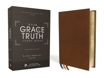 Cover for Mohler, Jr., R. Albert · NASB, The Grace and Truth Study Bible, Premium Goatskin Leather, Brown, Premier Collection, Black Letter, 1995 Text, Art Gilded Edges, Comfort Print (Leather Book) (2022)
