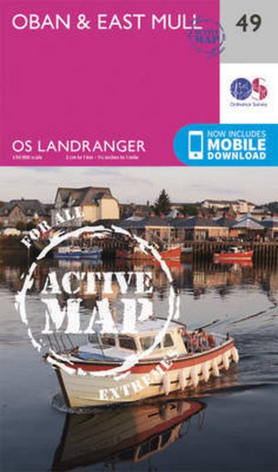 Cover for Ordnance Survey · Oban &amp; East Mull - OS Landranger Active Map (Landkart) [February 2016 edition] (2016)