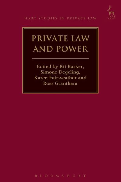 Cover for Barker Kit · Private Law and Power - Hart Studies in Private Law (Paperback Book) (2019)