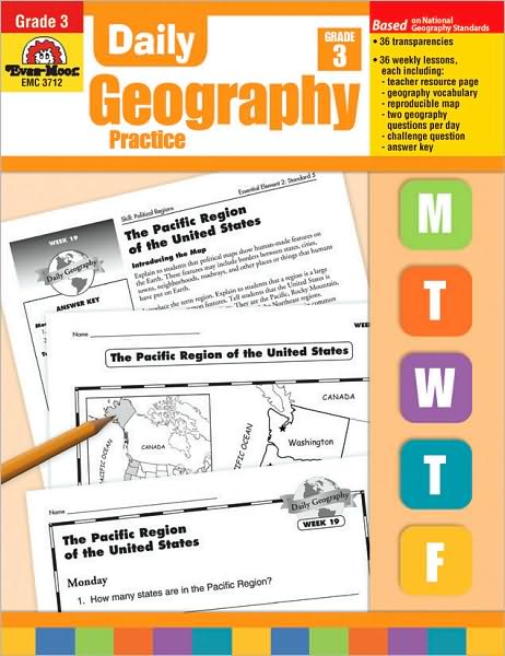 Daily Geography Practice Grade 3: Emc 3712 - Sandi Johnson - Libros - Evan-Moor Educational Publishers - 9781557999726 - 1 de agosto de 2004