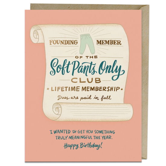 Cover for Em &amp; Friends · 6-Pack Em &amp; Friends Soft Pants Club Birthday Greeting Card (Postcard) (2024)