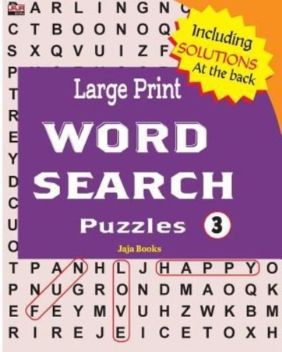 Cover for Jaja Books · Large Print Word Search Puzzles 3 (Pocketbok) (2018)