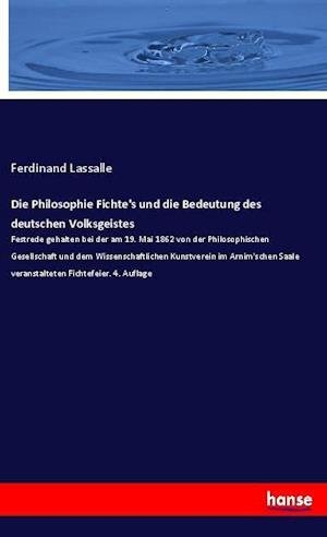 Cover for Lassalle · Die Philosophie Fichte's und d (Book) (2020)
