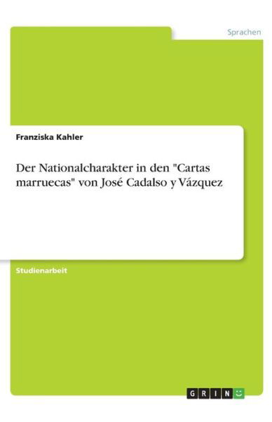 Cover for Kahler · Der Nationalcharakter in den &quot;Ca (Book)