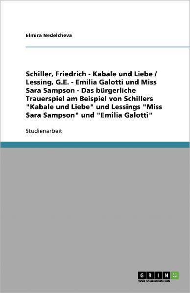 Cover for Nedelcheva · Schiller, Friedrich - Kabale (Book) [German edition] (2008)