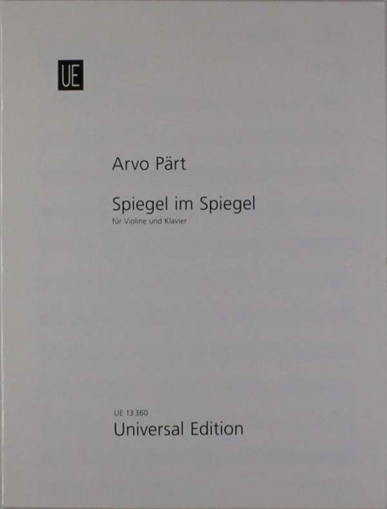Cover for Arvo Pärt · Spiegel im Spiegel, für Violine un (Bok)