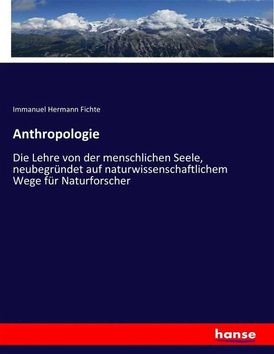 Cover for Fichte · Anthropologie (Book) (2017)
