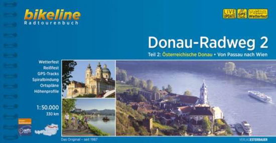 Cover for Esterbauer · Donau-Radweg 2: Österreichische Donau. Von Passau nach Wien, Bikeline (Book) (2019)