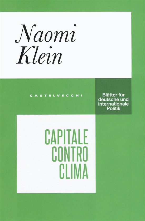 Cover for Naomi Klein · Capitale Contro Clima (Book)