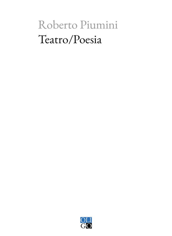 Cover for Roberto Piumini · Teatro / Poesia (Book)